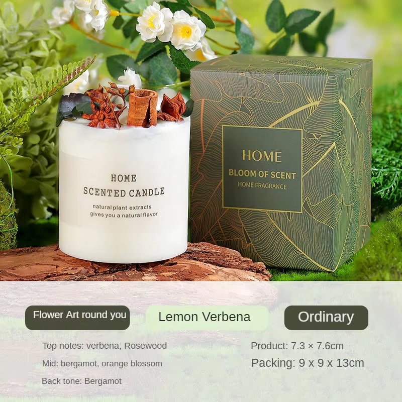 Floral Art Aromatherapy Candle Companion Gift True Flower Aromatherapy Bedroom Ornament Eternal Life Flower Candle Birthday Gift