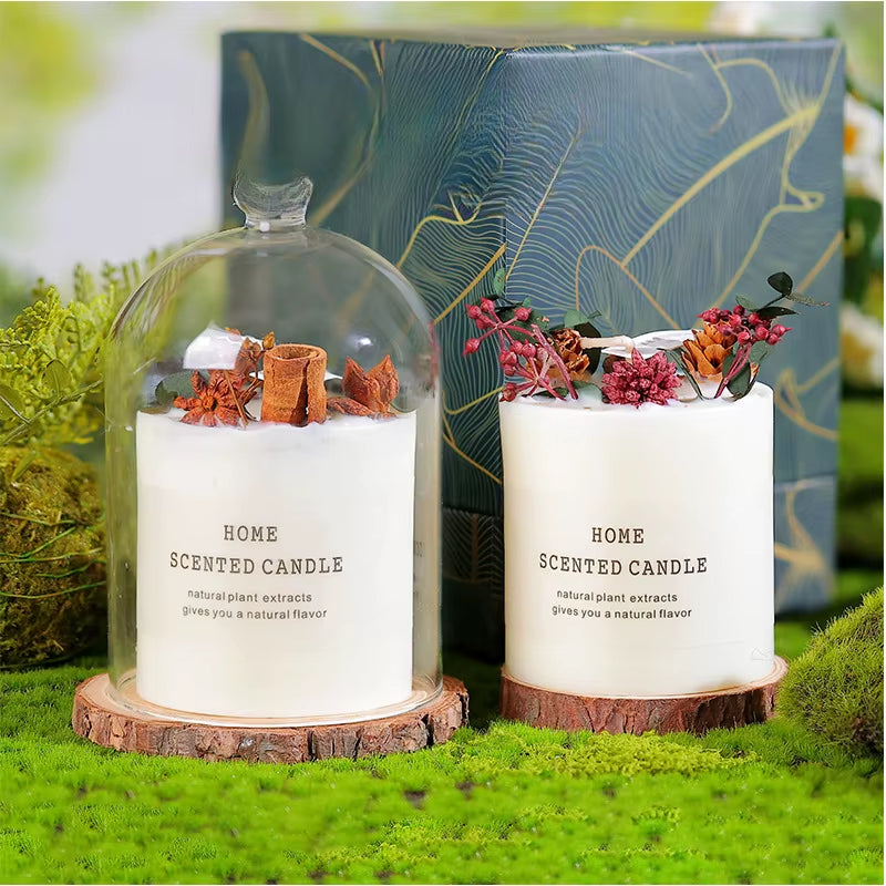 Floral Art Aromatherapy Candle Companion Gift True Flower Aromatherapy Bedroom Ornament Eternal Life Flower Candle Birthday Gift