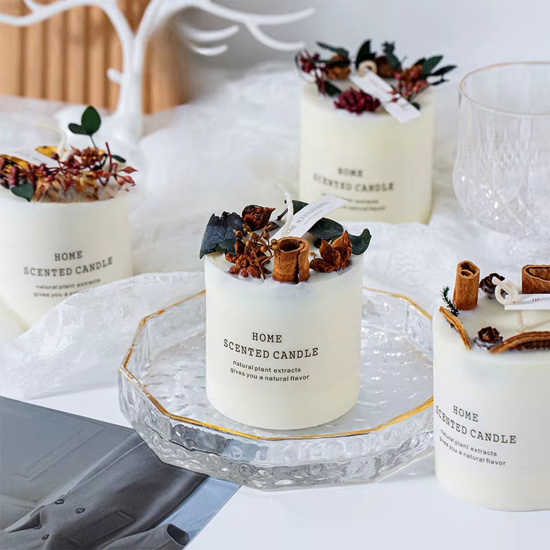 Floral Art Aromatherapy Candle Companion Gift True Flower Aromatherapy Bedroom Ornament Eternal Life Flower Candle Birthday Gift