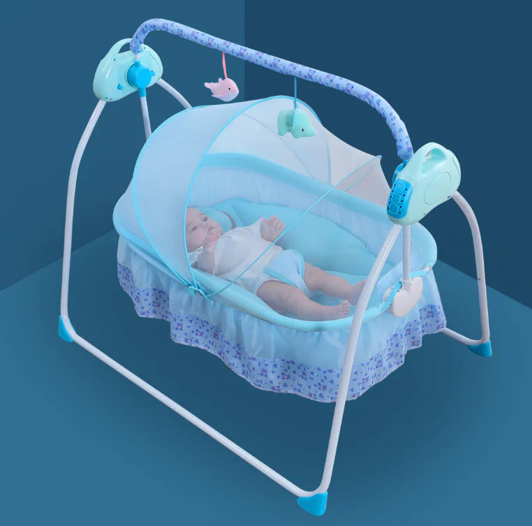 Portable Electric Swing Baby Crib with Bluetooth Remote
