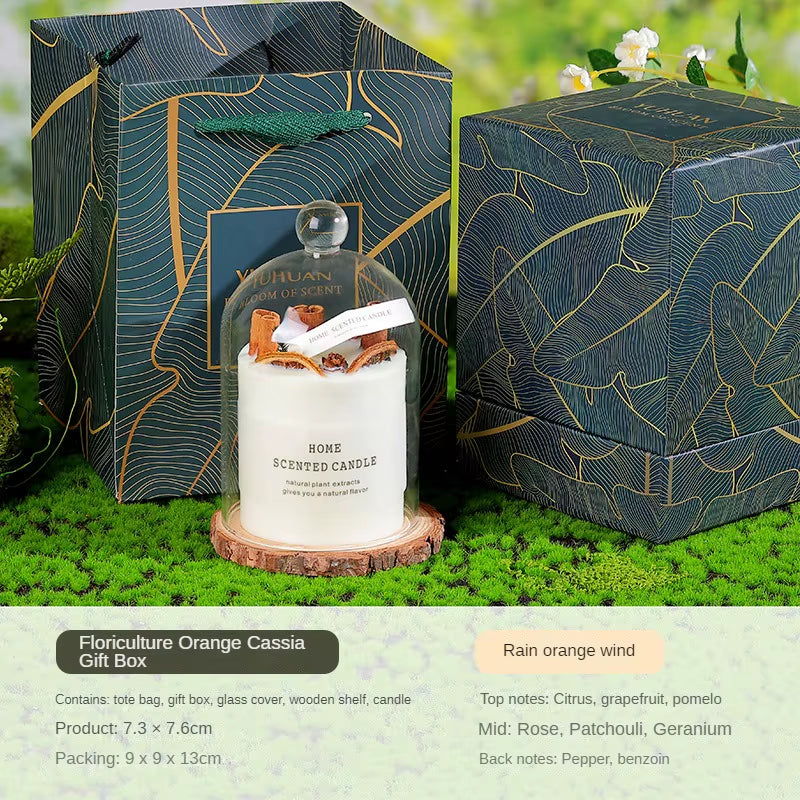 Floral Art Aromatherapy Candle Companion Gift True Flower Aromatherapy Bedroom Ornament Eternal Life Flower Candle Birthday Gift