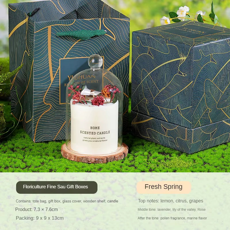 Floral Art Aromatherapy Candle Companion Gift True Flower Aromatherapy Bedroom Ornament Eternal Life Flower Candle Birthday Gift