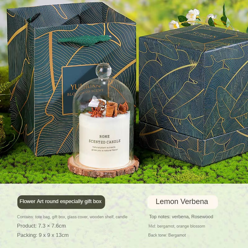 Floral Art Aromatherapy Candle Companion Gift True Flower Aromatherapy Bedroom Ornament Eternal Life Flower Candle Birthday Gift